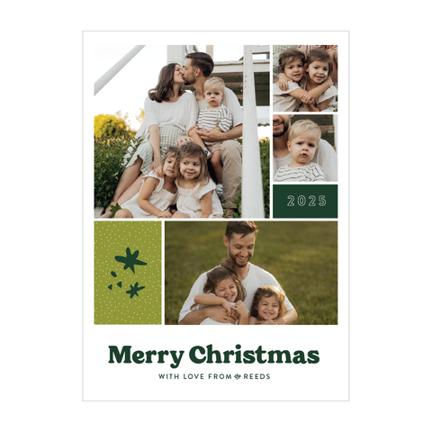colorblock grid holiday card