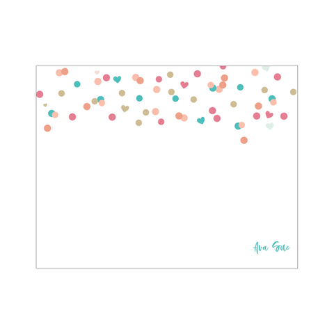 confetti stationery