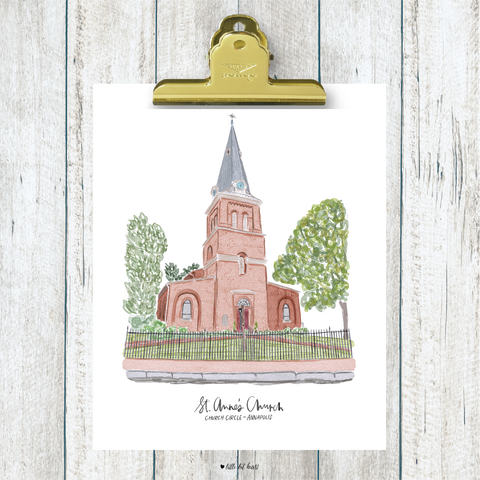 st. anne's church circle art print