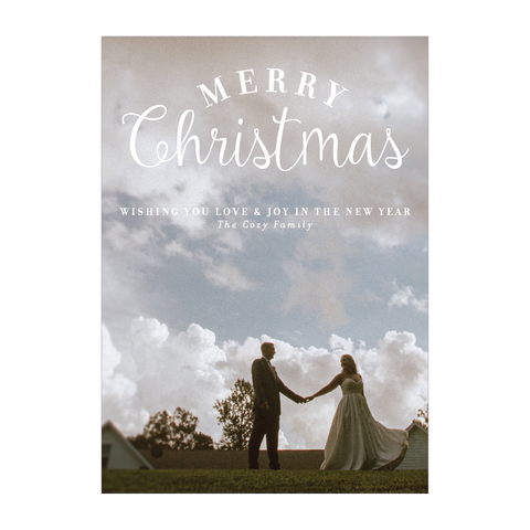 merry type holiday card