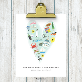 annapolis heart custom art print