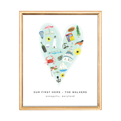 annapolis heart custom art print