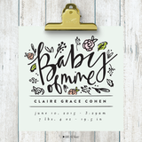 botanical baby of mine custom kids art print