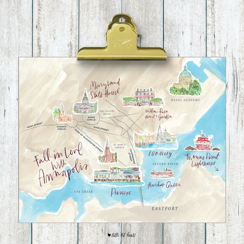 fall in love with annapolis art print