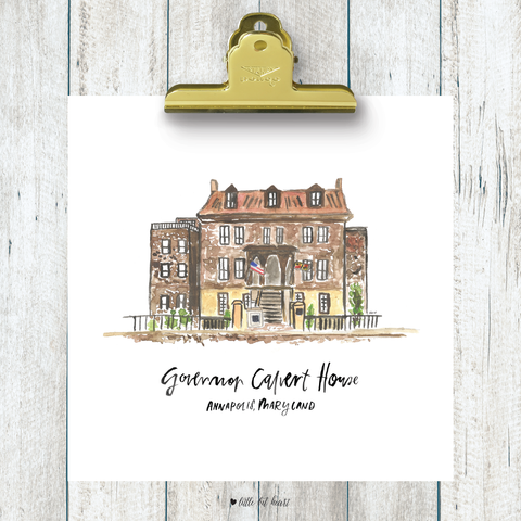 governor calvert house art print