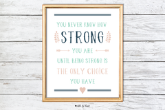 how strong art print - pink collection