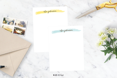 watercolor stripe stationery