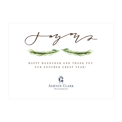 Joyous Non-Photo Holiday Card