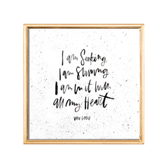 seeking striving art print