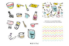 Handdrawn Baking Illustrations