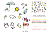 Handdrawn Beach Illustrations
