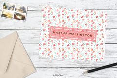 watercolor floral stationery