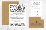 Modern Botanic - Customizable Wedding Invitation Set