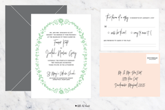 Mod Fleur - Customizable Wedding Invitation Set