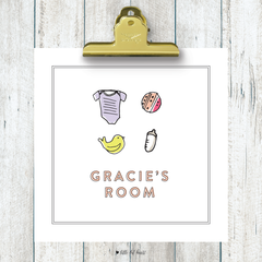 mod nursery custom kids art print