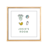 mod nursery custom kids art print