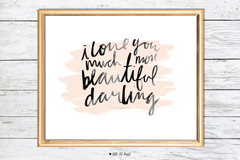 beautiful darling art print - pink collection