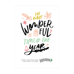 Most Wonderful Time of The Year Non-Photo Holiday Card