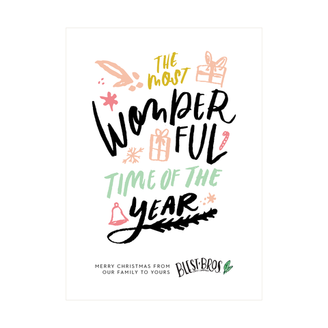 Most Wonderful Time of The Year Non-Photo Holiday Card