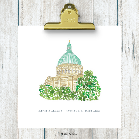 annapolis naval academy art print