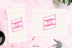 polkadot hello - pink collection